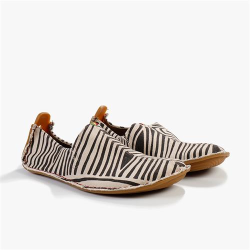 Vivobarefoot ABABA CANVAS Slip On Női Beige/Black | vivo-26497