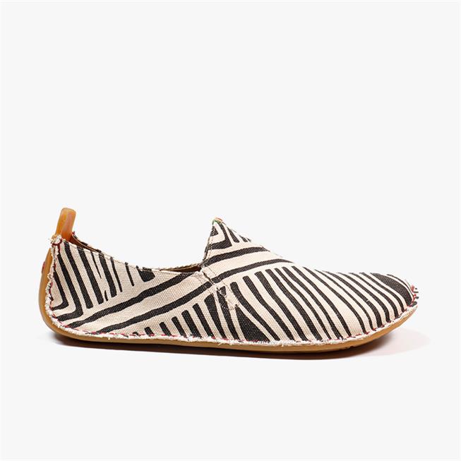 Vivobarefoot ABABA CANVAS Slip On Női Beige/Black | vivo-26497