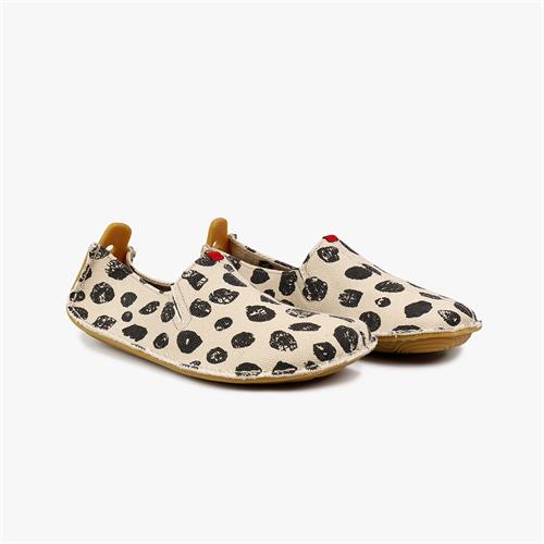 Vivobarefoot ABABA DOT Slip On Gyerek Beige/Black | vivo-14738