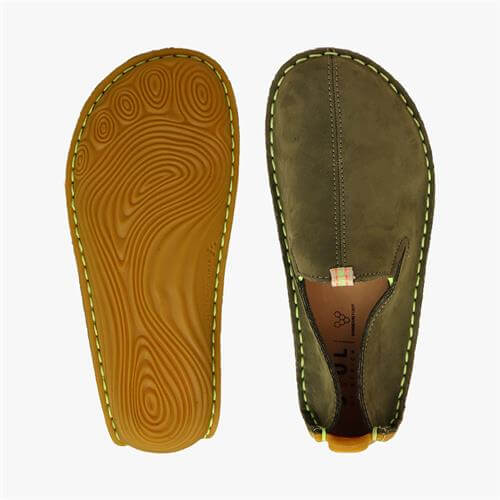 Vivobarefoot ABABA Slip On Gyerek Brown/Green | vivo-10928