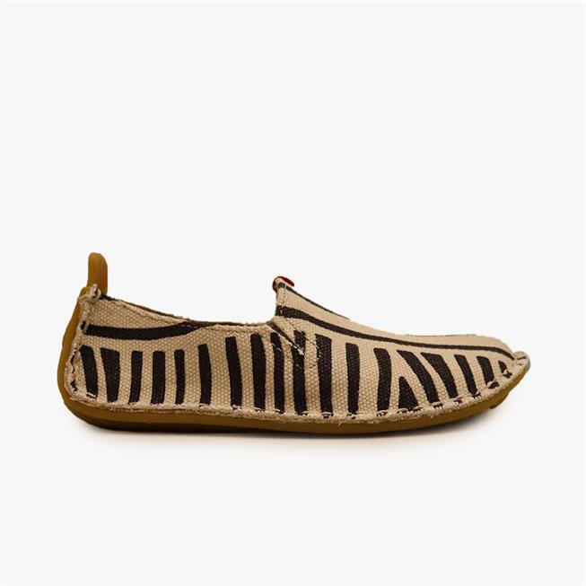 Vivobarefoot ABABA ZEBRA Slip On Gyerek Beige/Black | vivo-32085