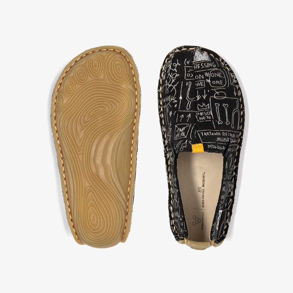 Vivobarefoot Ababa Basquiat Slip On Gyerek Fekete | vivo-31278