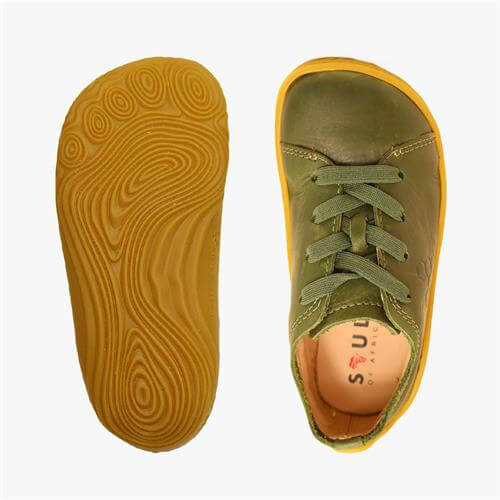 Vivobarefoot Addis Tornacipő Gyerek Brown/Green | vivo-91406