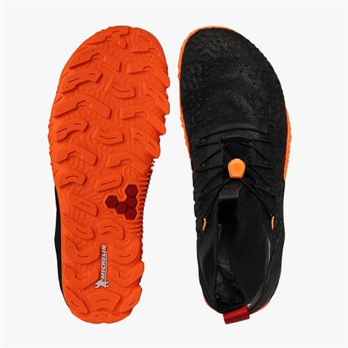 Vivobarefoot ESC TEMPEST Trail Cipők Férfi Obsidian/Orange | vivo-07952