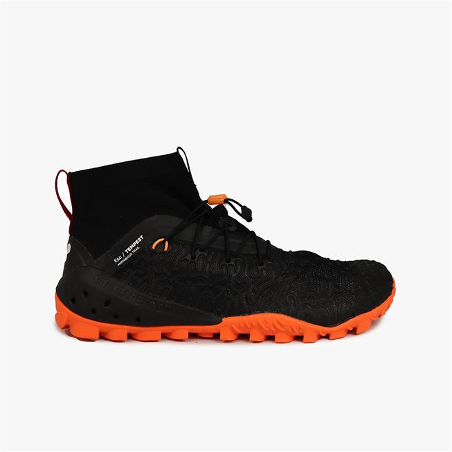 Vivobarefoot ESC TEMPEST Trail Cipők Férfi Obsidian/Orange | vivo-07952