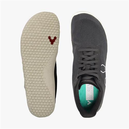 Vivobarefoot GEO RACER Tornacipő Férfi Obsidian/White | vivo-01479