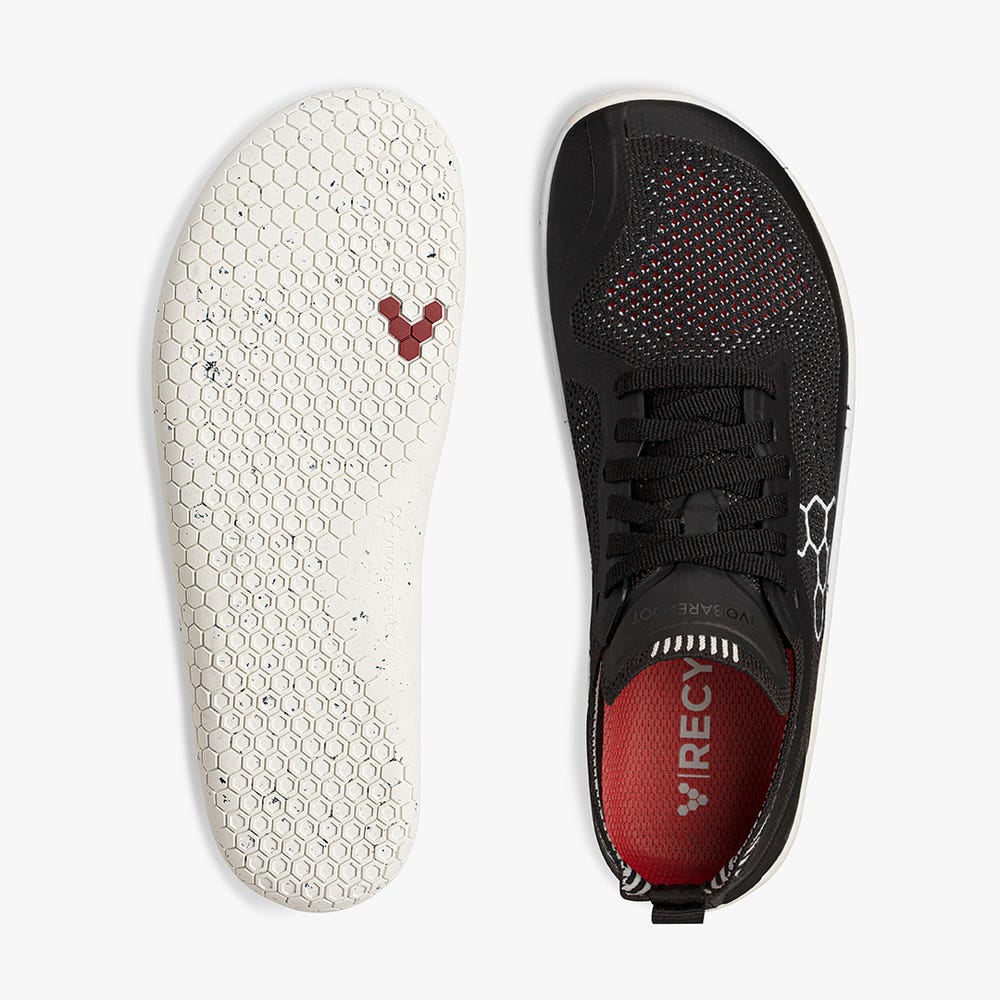 Vivobarefoot Geo Racer Knit Futócipő Férfi Obszidián | vivo-79506