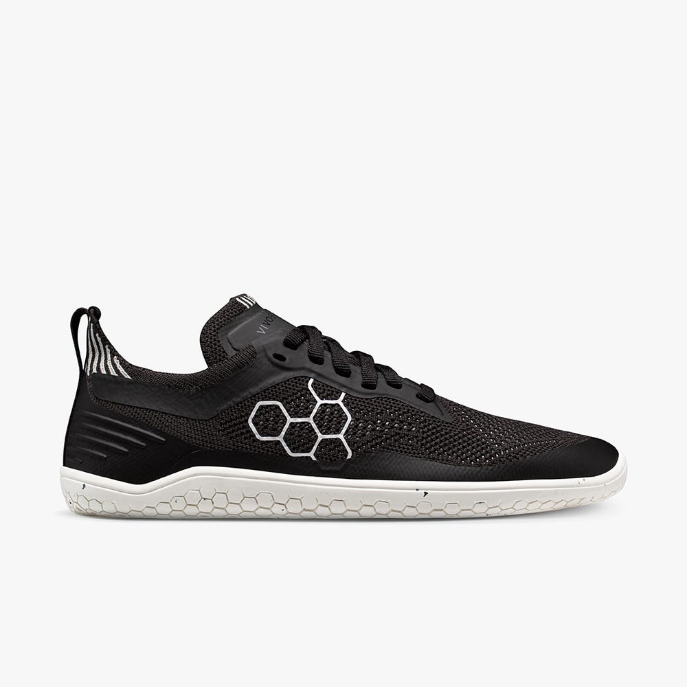 Vivobarefoot Geo Racer Knit Futócipő Férfi Obszidián | vivo-79506