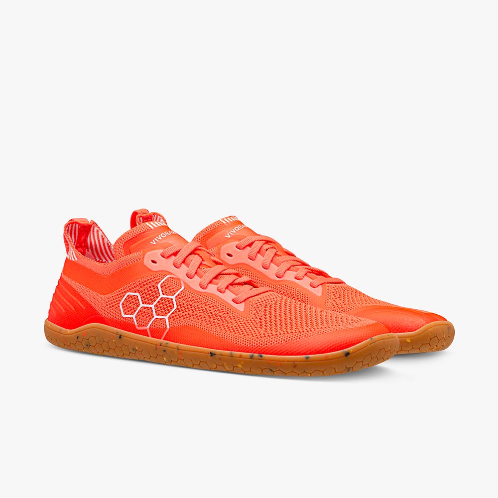 Vivobarefoot Geo Racer Knit Tornacipő Női Narancssárga | vivo-06419