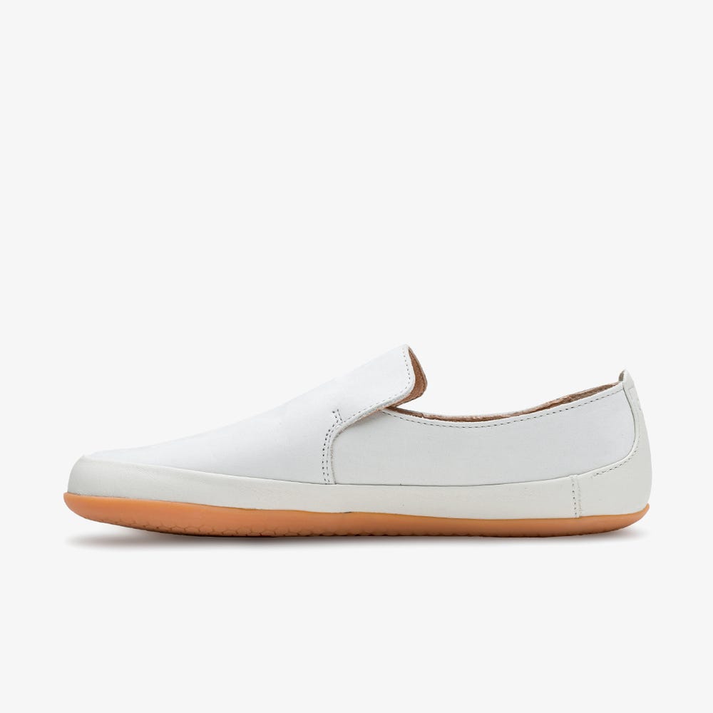 Vivobarefoot Opanka Slip On Férfi Fehér | vivo-67201