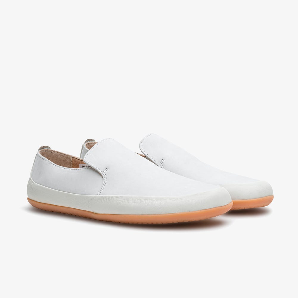 Vivobarefoot Opanka Slip On Férfi Fehér | vivo-67201