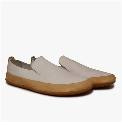 Vivobarefoot Opanka Slip On Női White/Brown | vivo-62014