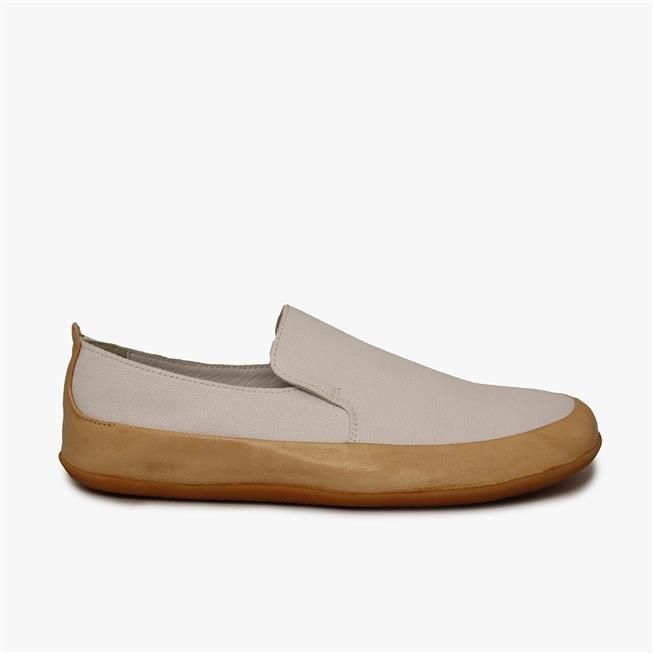 Vivobarefoot Opanka Slip On Női White/Brown | vivo-62014