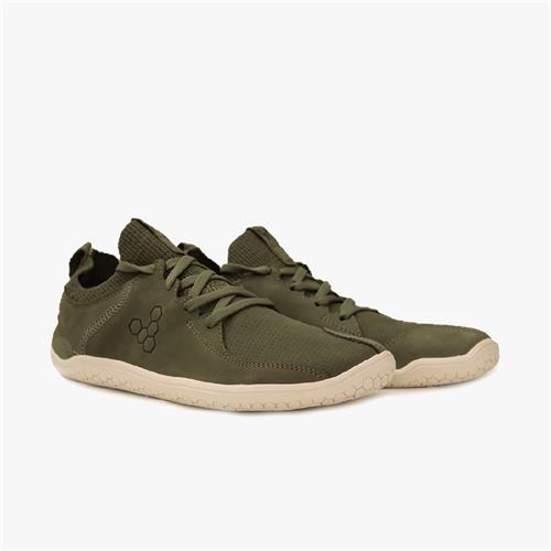 Vivobarefoot PRIMUS KNIT LUX Tornacipő Férfi Brown/Green | vivo-91267