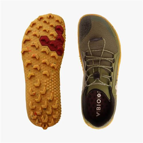 Vivobarefoot PRIMUS TRAIL II SG Trail Cipők Férfi Brown/Green | vivo-58690