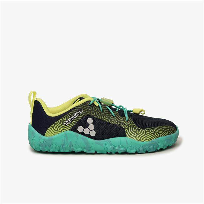 Vivobarefoot PRIMUS TRAIL Trail Cipők Gyerek Black/Green | vivo-15289