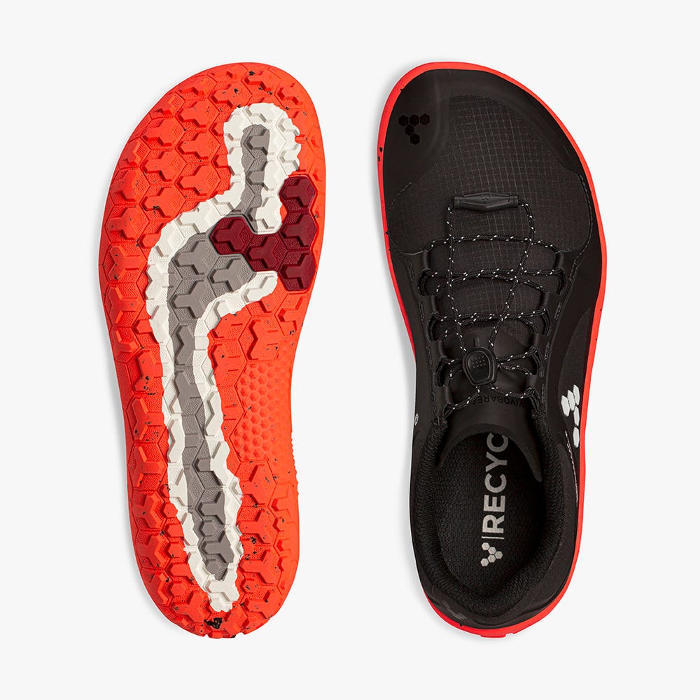 Vivobarefoot Primus Trail II All Weather FG Trail Cipők Női Obszidián Narancssárga | vivo-28530