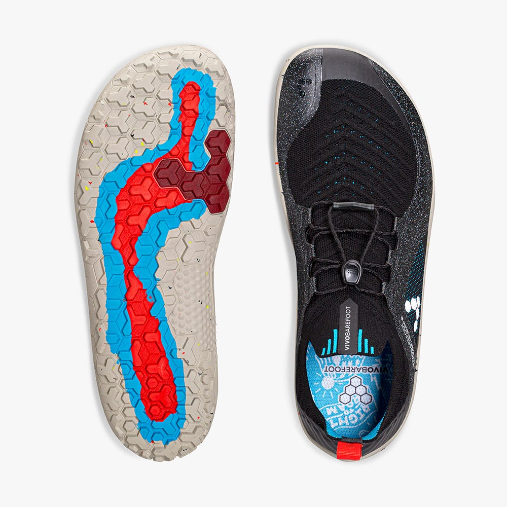 Vivobarefoot Primus Trail Knit FG Finisterre Trail Cipők Férfi Obszidián | vivo-80935