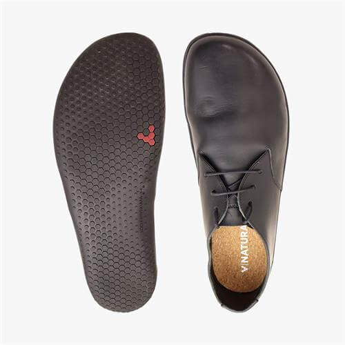 Vivobarefoot RA LUX LEATHER Oxford Cipők Férfi Fekete | vivo-08964