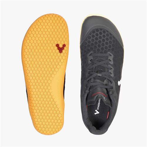 Vivobarefoot STEALTH III Futócipő Férfi Black/Orange | vivo-84306