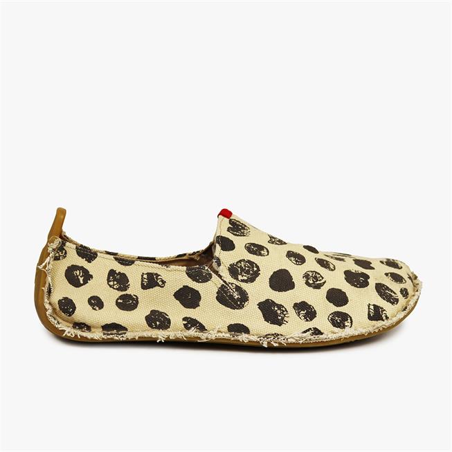 Vivobarefoot ABABA CANVAS DOTS Slip On Női Bézs | vivo-29817