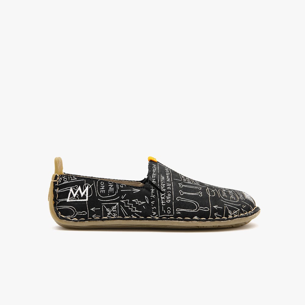 Vivobarefoot Ababa Basquiat Slip On Gyerek Fekete | vivo-31278