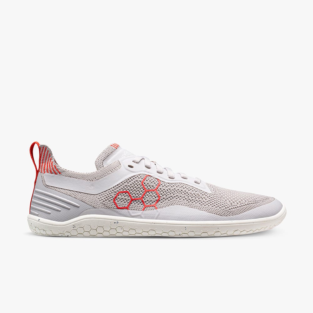 Vivobarefoot Geo Racer Knit Futócipő Férfi Szürke | vivo-57328