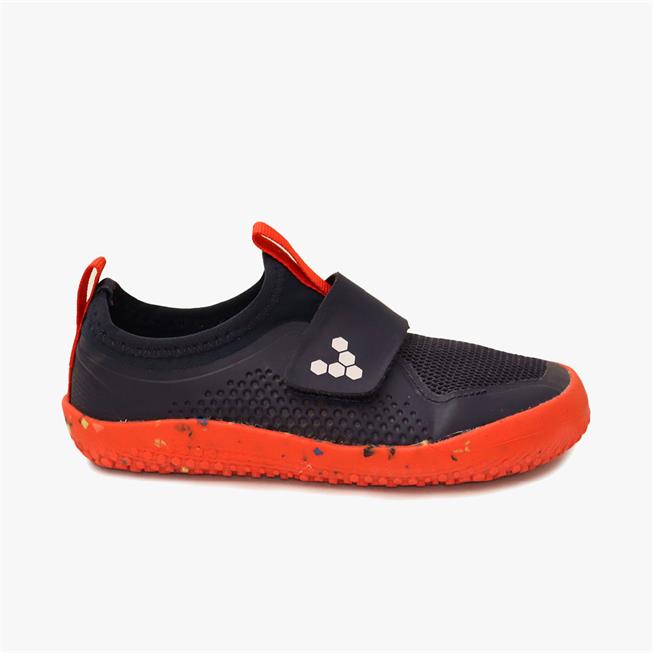 Vivobarefoot Primus Sport II Tornacipő Gyerek Black/Orange | vivo-05927