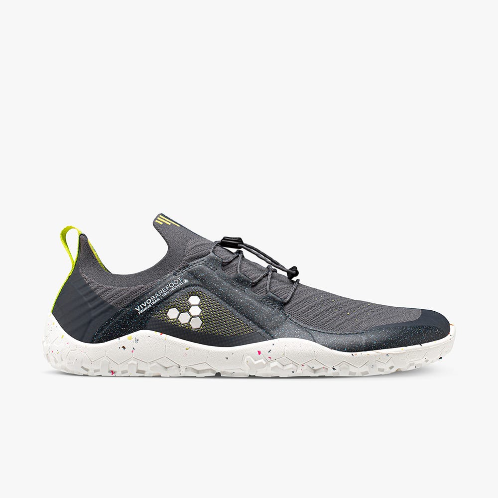 Vivobarefoot Primus Trail Knit FG Trail Futócipők Férfi Mélyszürke | vivo-56723